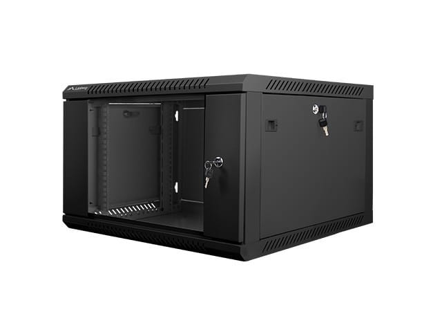 Lanberg Szafa instalacyjna wisząca 19'' 6U 600X600mm czarna (drzwi       szklane)