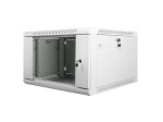 Lanberg Szafa instalacyjna wisząca 19'' 6U 600X600mm szara (drzwi        szklane)