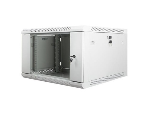 Lanberg Szafa instalacyjna wisząca 19'' 6U 600X600mm szara (drzwi        szklane)