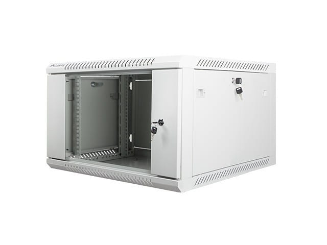 Lanberg Szafa instalacyjna wisząca 19'' 6U 600X600mm szara (drzwi        szklane)