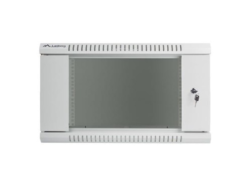 Lanberg Szafa instalacyjna wisząca 19'' 6U 600X600mm szara (drzwi        szklane)