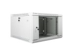 Lanberg Szafa instalacyjna wisząca 19'' 6U 600X600mm szara (drzwi        szklane)