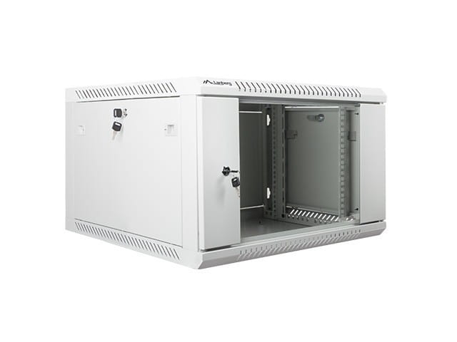 Lanberg Szafa instalacyjna wisząca 19'' 6U 600X600mm szara (drzwi        szklane)
