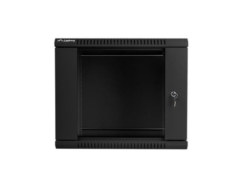 Lanberg Szafa instalacyjna wisząca 19'' 9U 600X450mm czarna (drzwi       szklane)