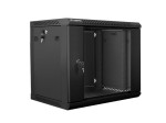 Lanberg Szafa instalacyjna wisząca 19'' 9U 600X450mm czarna (drzwi       szklane)