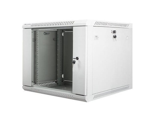 Lanberg Szafa instalacyjna wisząca 19'' 9U 600X600mm szara (drzwi        szklane)