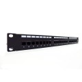 Digitus Panel krosowy (patch panel) 19'' 24x RJ45, LSA poziom, kat.6, nieekranowany, 1U, prowadnica kabli, pola opisowe, czarny
