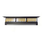 Digitus Patch panel 19" 24 porty, kat.6, S/FTP, 1U, wspornik kablowy, czarny (kompletny)