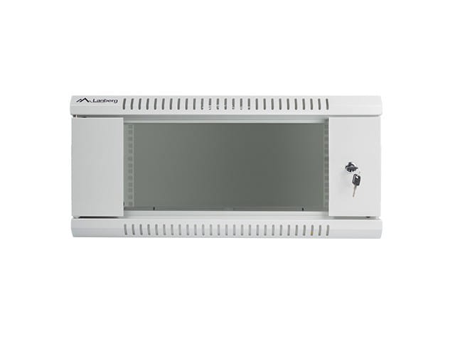 Lanberg Szafa instalacyjna wisząca 19'' 4U 600X450mm szara (drzwi        szklane)