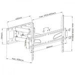 Maclean Uchwyt do telewizora 37-70" 45kg uniwersalny MC-723 B czarny max vesa 600x400