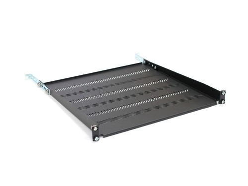 Digitus Półka stała 19", 1U, gł. 450 mm, nośność 25 kg, z regulacją i podporą, czarna