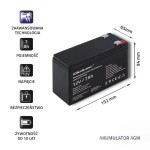Qoltec Akumulator żelowy | 12V | 7Ah | max.72A | AGM