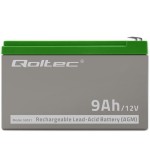 Qoltec Akumulator żelowy | 12V | 9Ah | max.90A | AGM