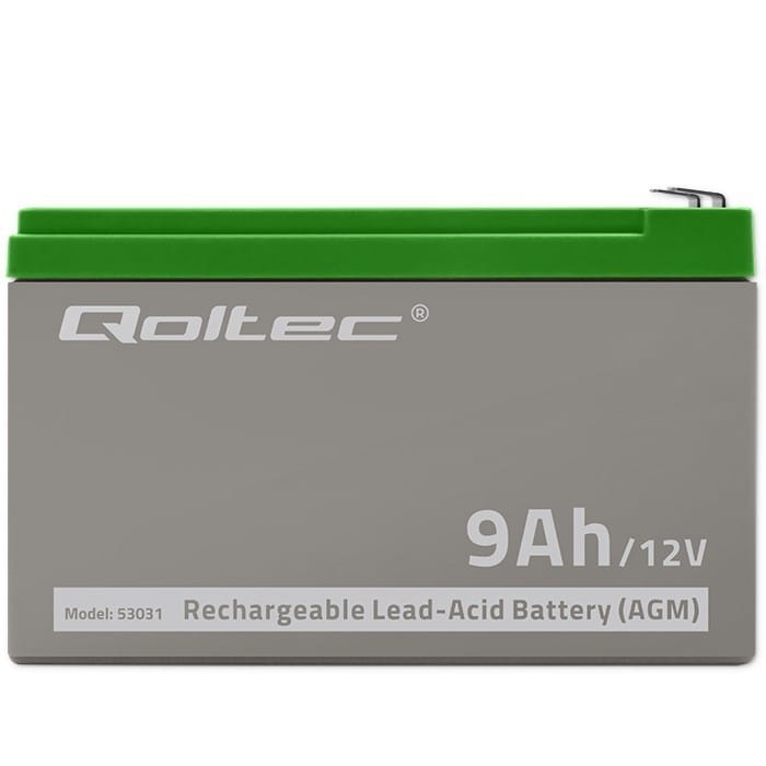 Qoltec Akumulator żelowy | 12V | 9Ah | max.90A | AGM