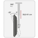 Techly Uchwyt sufitowy LCD/LED 32-55cali czarny, 50kg