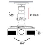 Techly Ramię do projektora 22cm 10kg sufitowe białe