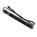 Qoltec Listwa zasilająca do Rack 19cali | circuit breaker | 1U | 10A | PDU | 8xIEC C13 | 2m