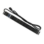 Qoltec Listwa zasilająca do Rack 19cali | circuit breaker | 1U | 10A | PDU | 8xIEC C13 | 2m