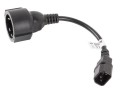 Lanberg Przedłużacz kabla zasilającego IEC 320 C14 - Schuko 20cm czarny