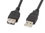 Lanberg Przedłużacz kabla USB 2.0 AM-AF czarny 5M
