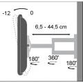 Techly Uchwyt ścienny LCD/LED 19-37cali, podwójne ramię, regulowany, biały