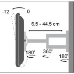 Techly Uchwyt ścienny LCD/LED 19-37cali, podwójne ramię, regulowany, biały