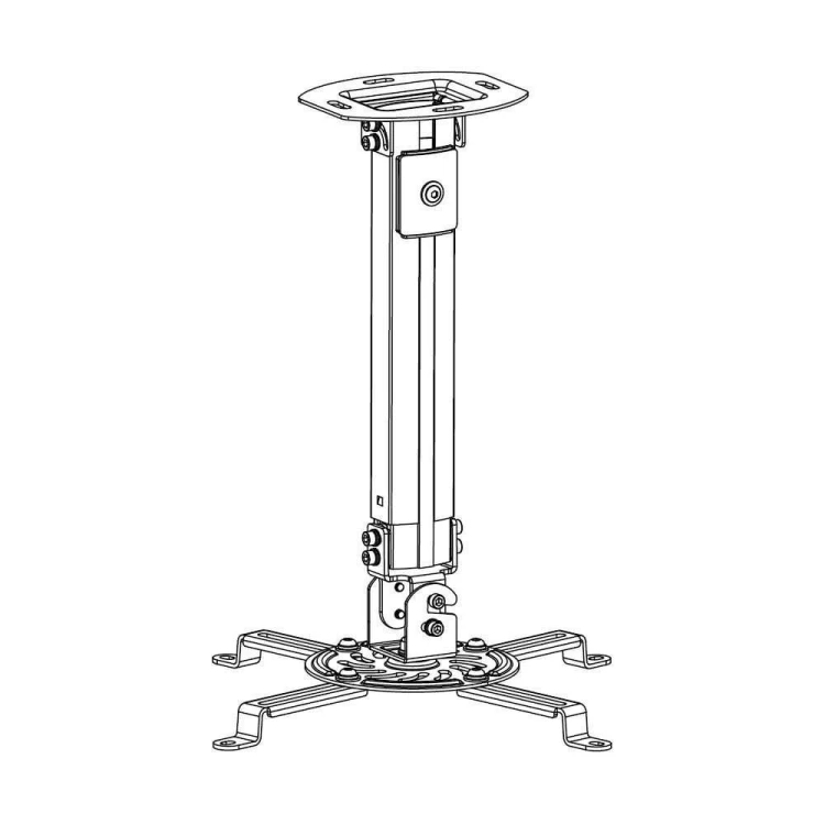 Techly Ramię sufitowe do projektora 55-90cm 13,5kg srebrny