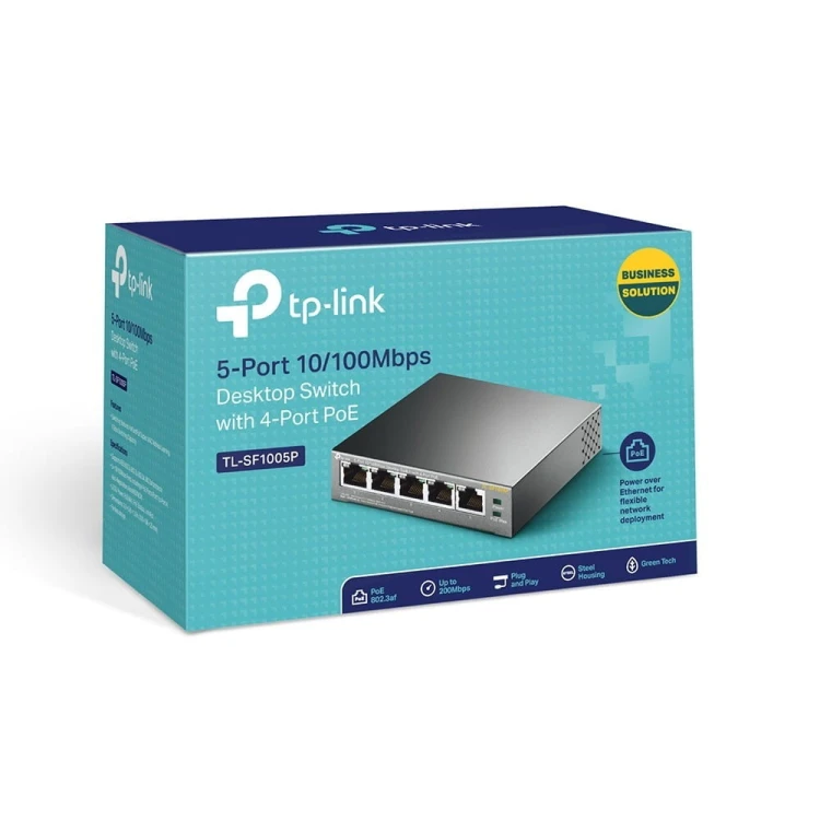 TP-LINK Przełącznik SF1005P 5 x FE (4x  PoE)