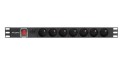 Lanberg Listwa zasilająca Rack PDU  19"  1U 16A 7X 230V PL 2m czarna