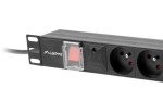 Lanberg Listwa zasilająca Rack PDU 1U 16A 4X 230V PL 4X IEC C13 2m czarna