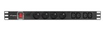Lanberg Listwa zasilająca Rack PDU 1U 16A 4X 230V PL 4X IEC C13 2m czarna