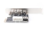 Digitus Karta (Kontroler) Firewire (400) PCI Exp., 2xZew. 1xZew.(Mini) IEEE1394a 6pin+Mini,Low Profile,VT6308P