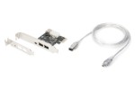 Digitus Karta (Kontroler) Firewire (400) PCI Exp., 2xZew. 1xZew.(Mini) IEEE1394a 6pin+Mini,Low Profile,VT6308P