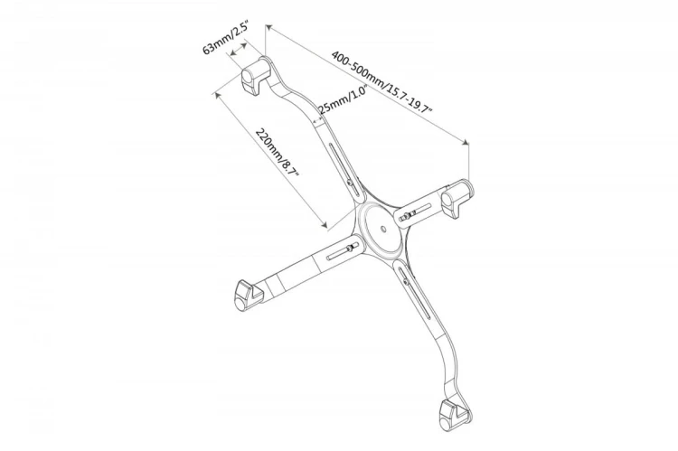 Digitus Adapter do LCD bez otworów w standardzie VESA, max. 30", max. obciążenie 8kg