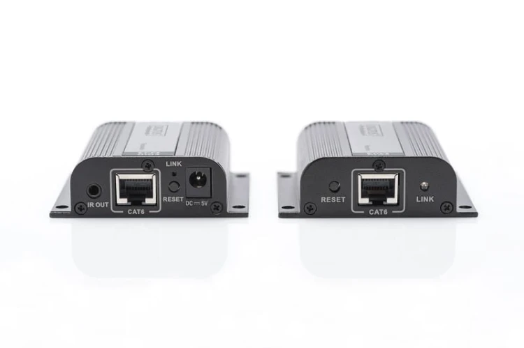 Digitus Przedłużacz/Extender HDMI do 50m po skrętce Cat.6/7 UTP, 1080p 60Hz FHD, HDCP 1.2, IR, audio(zestaw)