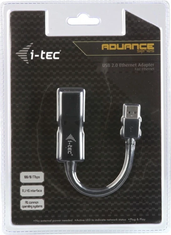 i-tec Zewnętrzna karta sieciowa USB 2.0 Fast Ethernet 100/10Mbps