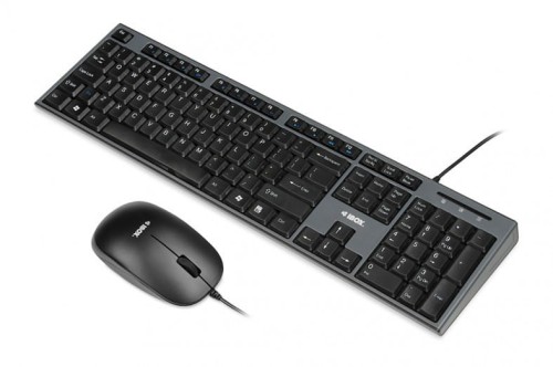iBOX Zestaw klawiatura + mysz IBOX IKMS606 (USB 2.0; (US); czarna, optyczna; 800 DPI)