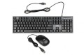 iBOX Zestaw klawiatura + mysz IBOX IKMS606 (USB 2.0; (US); czarna, optyczna; 800 DPI)