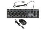 iBOX Zestaw klawiatura + mysz IBOX IKMS606 (USB 2.0; (US); czarna, optyczna; 800 DPI)