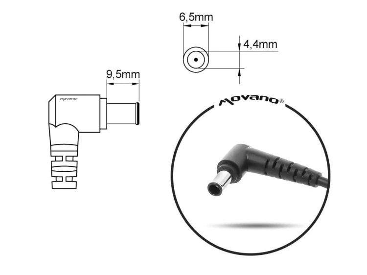 Mitsu ładowarka/zasilacz 19.5v 4.7a (6.5x4.4 pin) - sony 80W