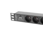 Lanberg Listwa zasilająca Rack PDU 10 cali 1U 3x PL 2m 16A 230V PL czarna