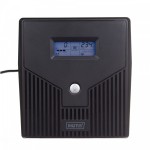 Digitus Zasilacz awaryjny UPS Line-Ineractive LCD, 1000VA/600W, 2x12V/7Ah, AVR, 4xSCHUKO, USB, RS232, RJ45