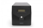 Digitus Zasilacz awaryjny UPS Line-Ineractive LCD, 1000VA/600W, 2x12V/7Ah, AVR, 4xSCHUKO, USB, RS232, RJ45