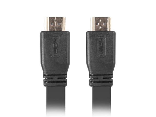 Lanberg Kabel HDMI-HDMI v2.0 1.8m czarny płaski 4K 60Hz, pełna miedź