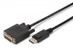 Digitus Kabel DisplayPort z zatrzaskiem 1080p 60Hz FHD Typ DP/DVI-D (24+1) M/M 2m