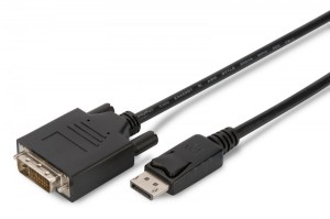 Digitus Kabel DisplayPort z zatrzaskiem 1080p 60Hz FHD Typ DP/DVI-D (24+1) M/M 2m