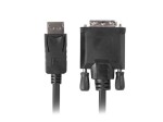 Lanberg Kabel DisplayPort v1.2 DVI-D(24+1) 1.8M czarny                  CA-DPDV-10CU-0018-BK