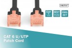 Digitus Patch cord U/UTP kat.6 PVC 5m czarny