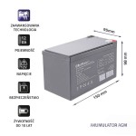Qoltec Akumulator AGM 12V | 12Ah