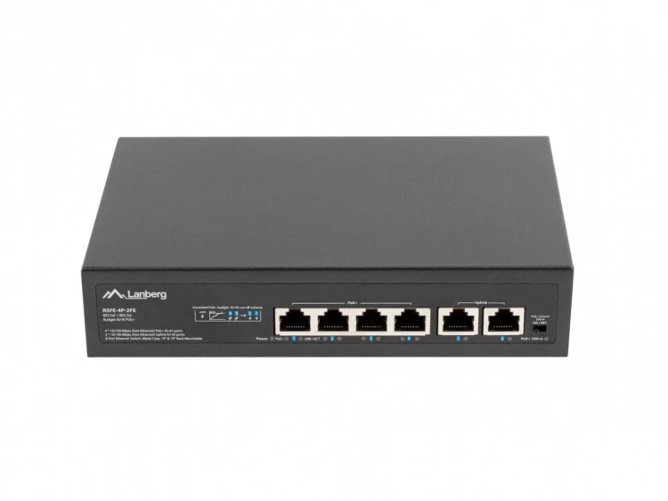 Lanberg Switch 4X100MB POE+/2x 100MB     RSFE-4P-2FE-60